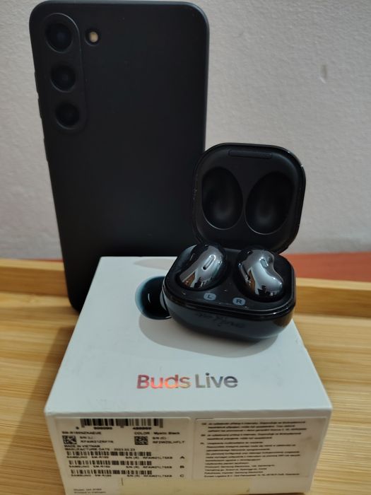 Casti bluetooth Samsung Galaxy Buds Live Cosmic Black ANC Bixby