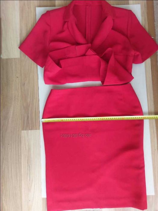 Костюм, жакет + пола, от креп-жоржет