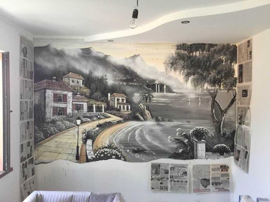 Pictura pe perete in 3d,nivel profesionist