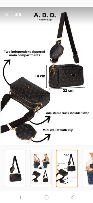 Дамска чанта с мини портмоне