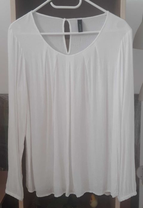 Блузи с дълъг ръкав от лен, памук и коприна