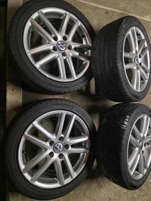 Джанти с гуми 5x112/17 цола стават за VW Golf, Passat, Sharan, Touran.
