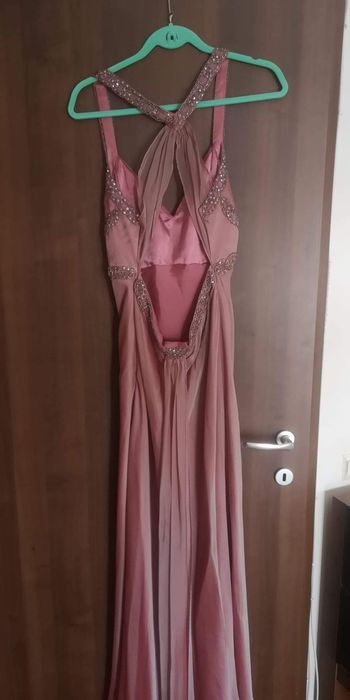 Rochie de seara lunga roz