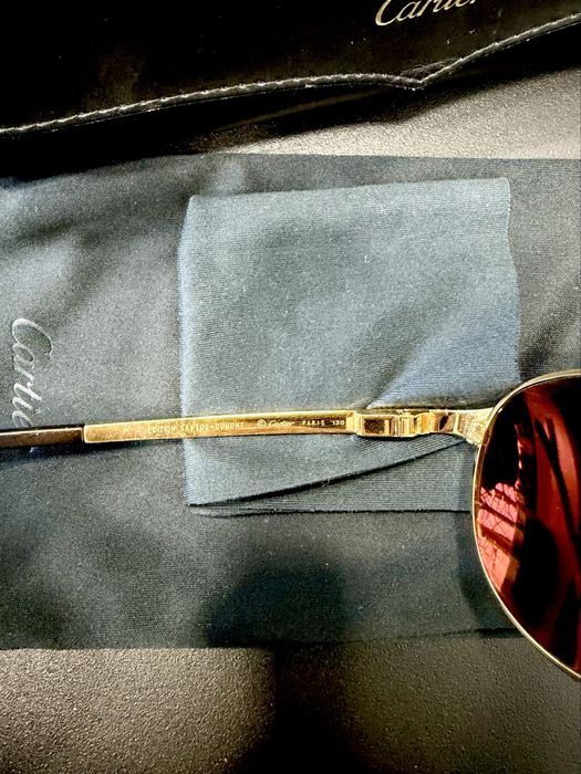 Cartier santos dumont gold sunglasses