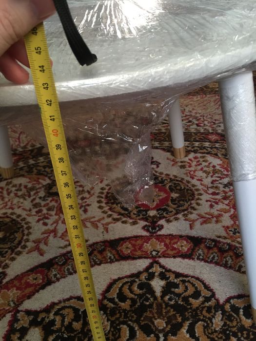 Masa copii rotundă albă