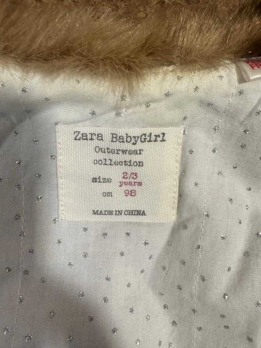 Vestuta din blana Zara - marimea 98