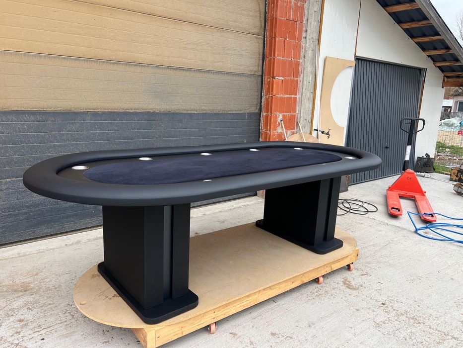 Masa poker full black CustomTables.eu fabrica mese poker comanda