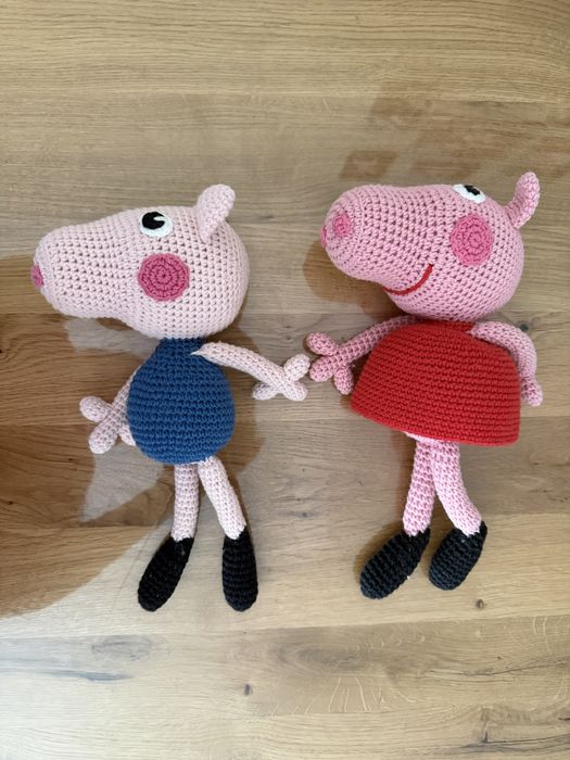 Ръчно плетени играчки Пепа и Джордж