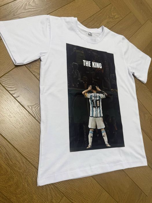Lionel Messi “THE KING” футболка + БЕСПЛАТНАЯ доставка; BEPUL yetkazis