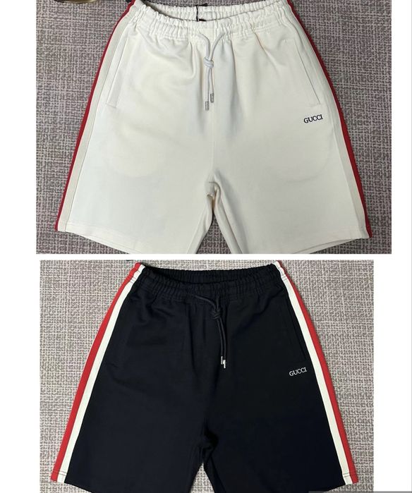 Pantaloni Scurți Gucci Alb Calitate Premium  White [Verificare Colet] Short Bermude