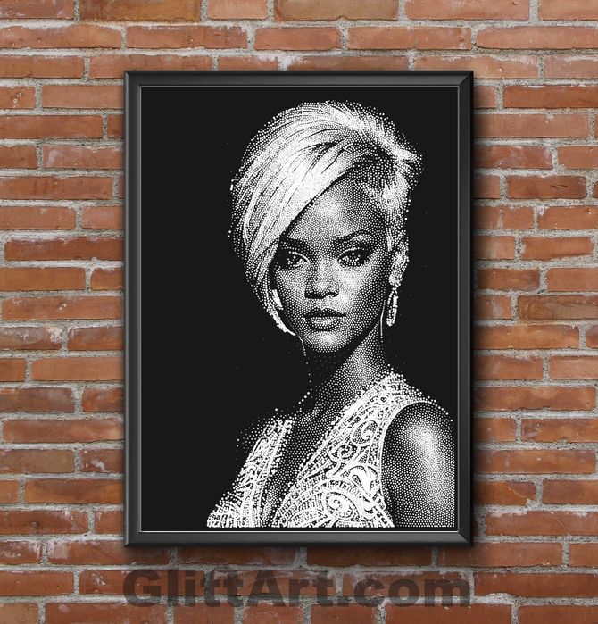 Schita pentru tablourile in cristale pe sticla sau pe panza.