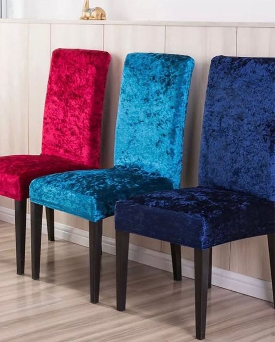 Чехлы на стулья из велюра Турция.Доставка.