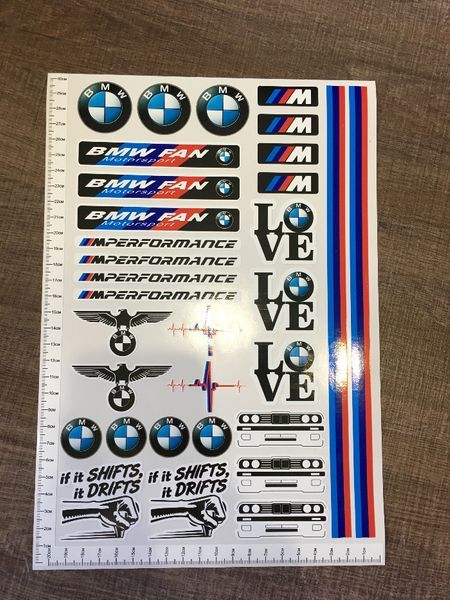 Стикери BMW AUDI VW Volkswagen Mercedes - лист А4