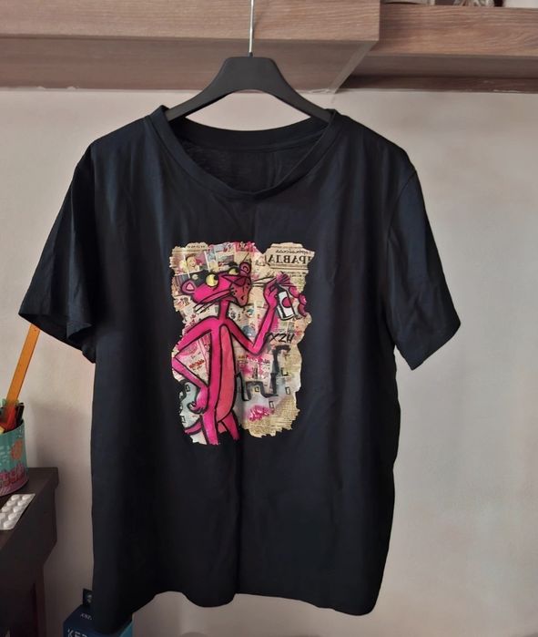 Tricou nou cu imprimeu Pink Panther