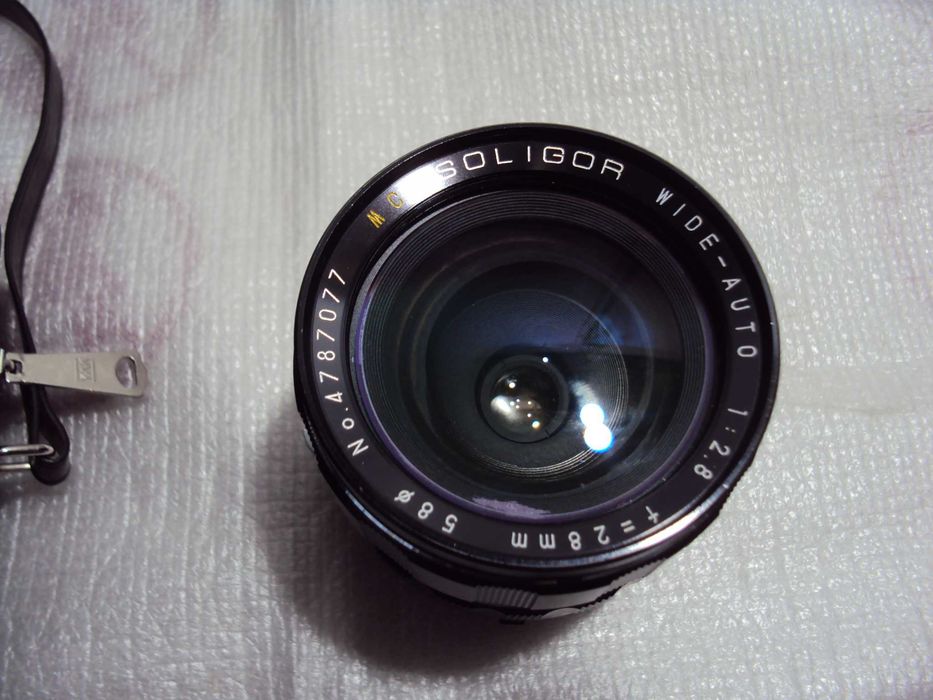 Obiectiv Soligor Wide-Auto 1:2.8 f=28mm cu toc piele