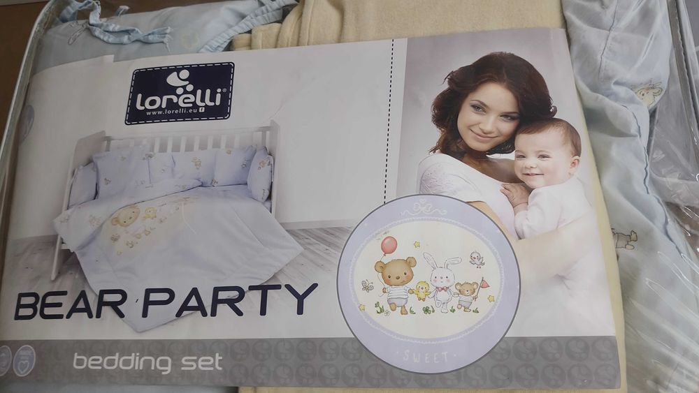 Lorelli Спален комплект за бебешка кошара 10 части за момче.