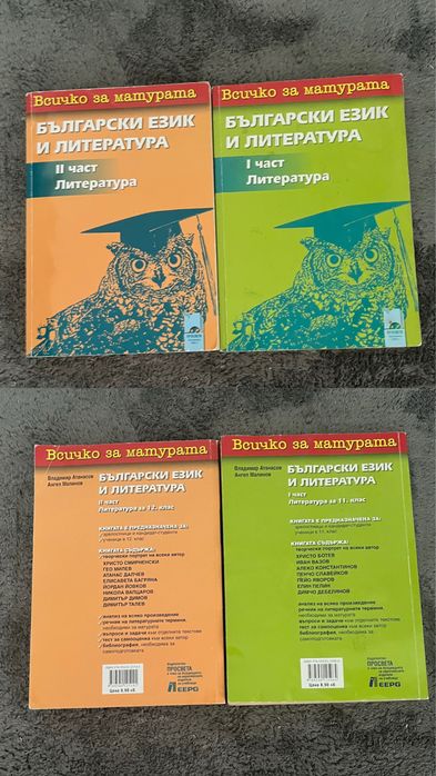 Помагала по Български език и Литература за 11 и 12 клас