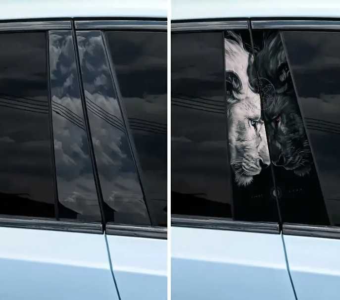 Винил за B-колони "Черен и бял лъв"