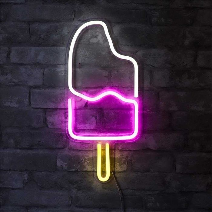 LED Неонов надпис "Сладолед" (Popsicle) – Акрилна декорация за стена