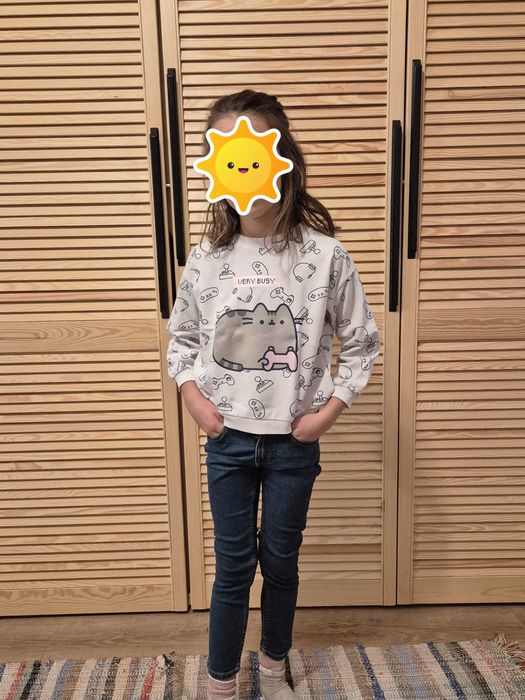 Set: bluza Reserved Pusheen & blugi Skinny Fit denim - 122cm