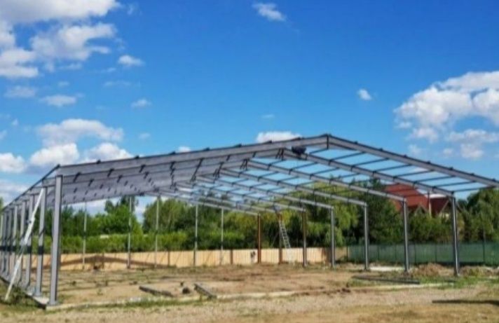 Vand hală metalică structură metalică 10/20/4  fără avans cu montaj