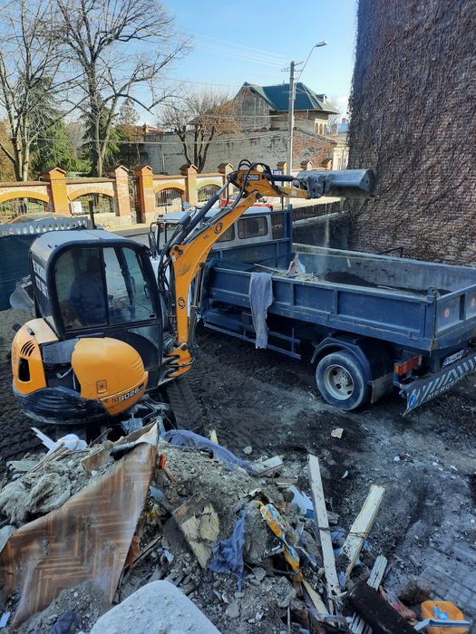 Miniexcavator/nisip/pietriș