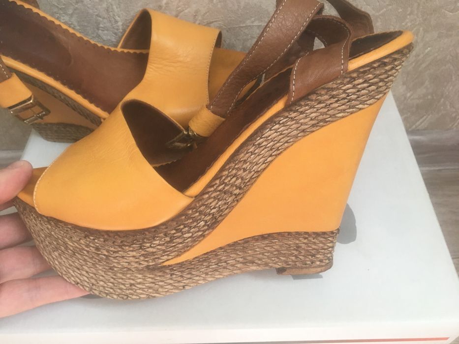 Сабо кожаные натуральные