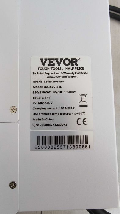 SISTEM STOCARE FOTOVOLTAIC OFF-GRID sau HIBRID 24V/AC 3,5kW /Baterie 8 kWh LFP - COMPLET, ASAMBLAT, GATA DE INSTALARE / SOLAR