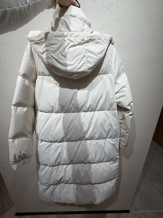 Massimo Dutti длинный пуховик пух перо