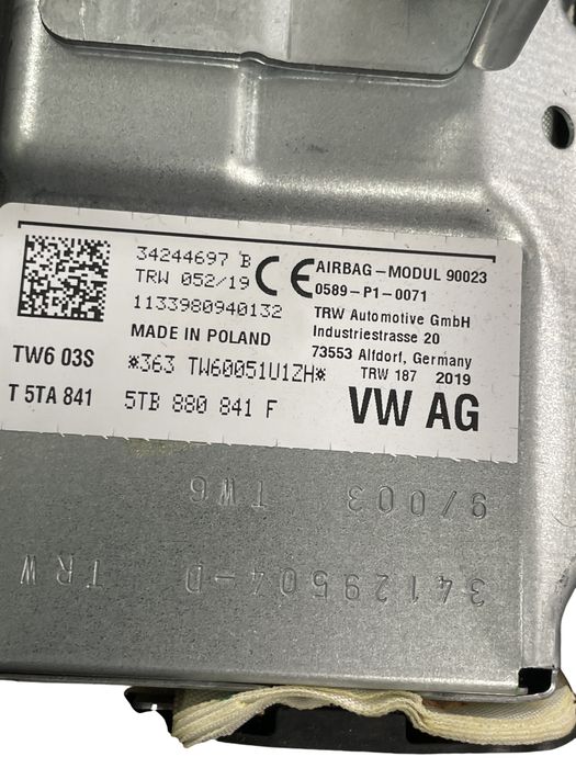 Airbag pasager Volkswagen Tiguan 5G 2019 cod 5TB880841F