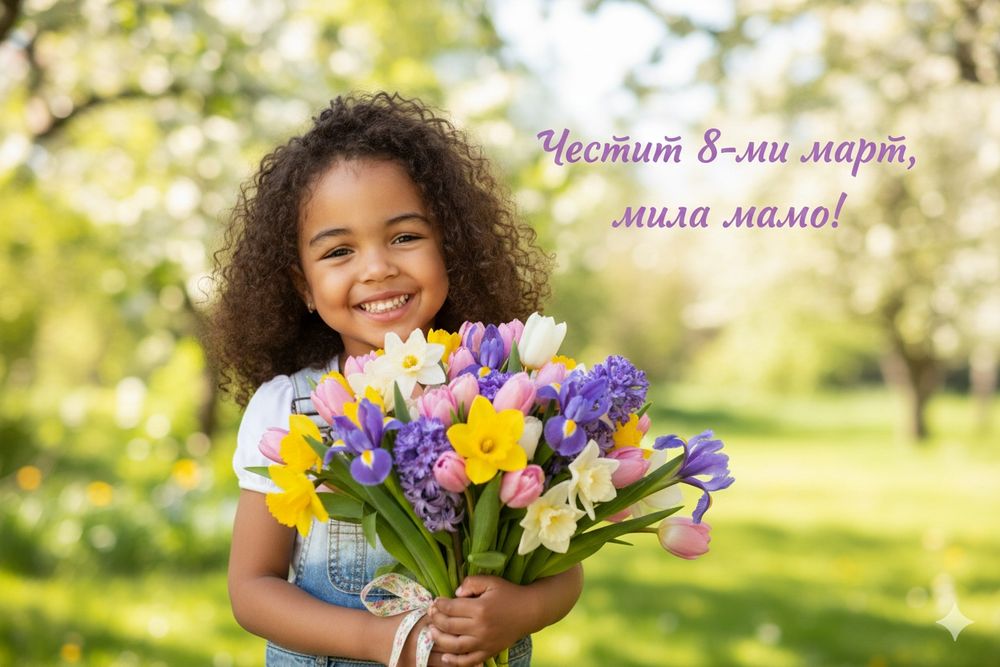 Персонализирана снимка с поздрав за  8-ми март