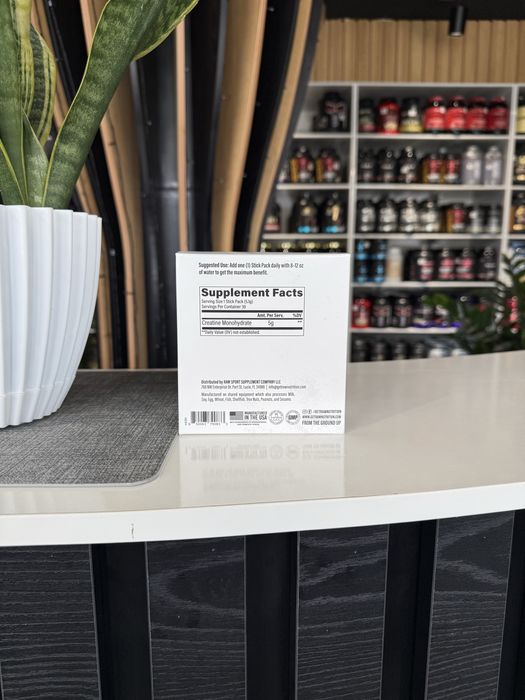 Raw Creatine Monohydrate 153 gr 30 stick packs. Креатин.