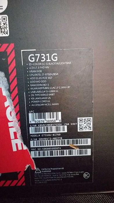 Noutbook, Asus Rog strix