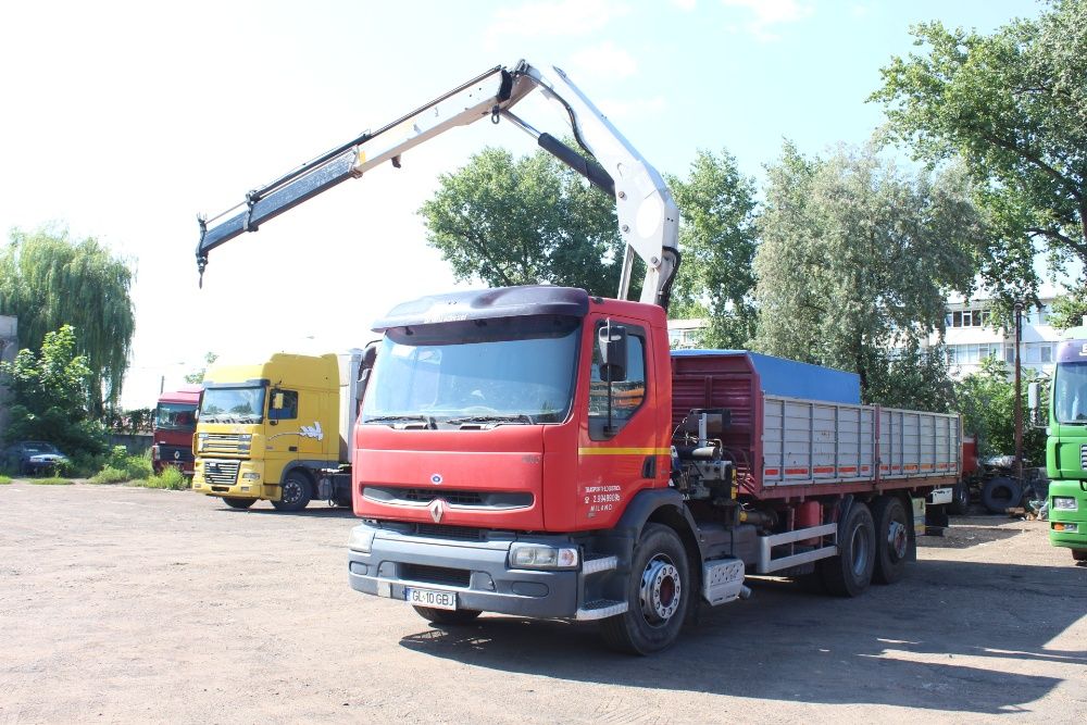 Servicii transport marfa camion cu macara+remorca ridicari/basculari/containere/materiale de constructii, macara 7 tone