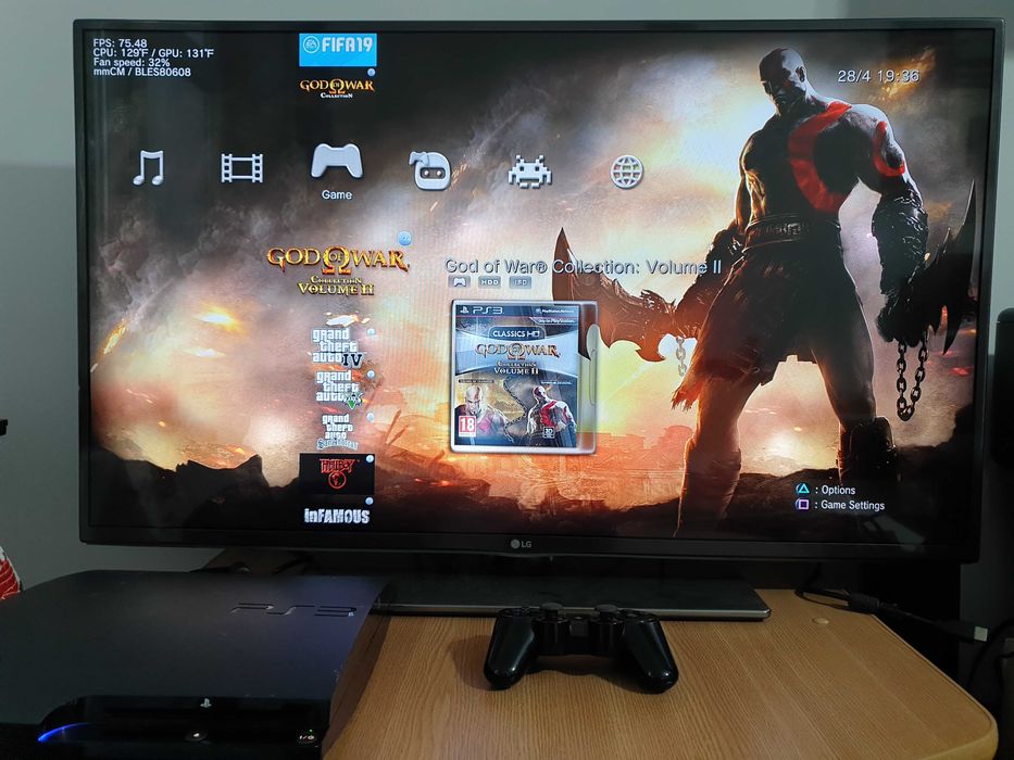 PS3 modat CFW 500 GB + 60 jocuri (GTA V, Red Dead, God of War, NFS)