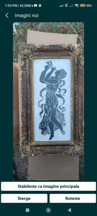 Tablouri vechi goblen înrămate