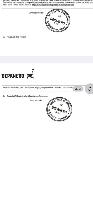 Airpods pro 2 cu casti inlocuite pe garantie
