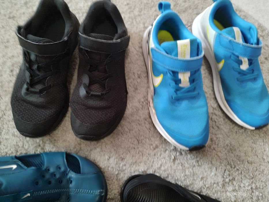 2 чифта сандали Найк и два чифта маратонки Nike