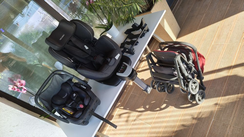 Scaun copiii Recaro Salina Elite cu scoica și cărucior Recaro