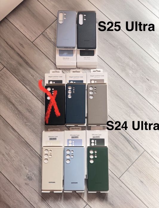 Huse Piele/Silicon Samsung Leather/Silicone Cover seria S22/23/24/S25