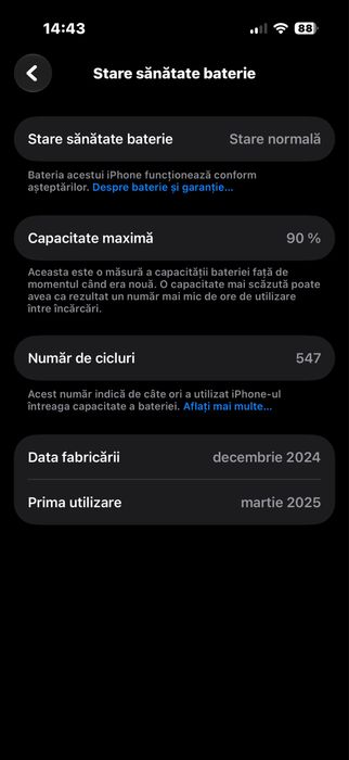 Iphone 16 pro 128 gb 90% baterie