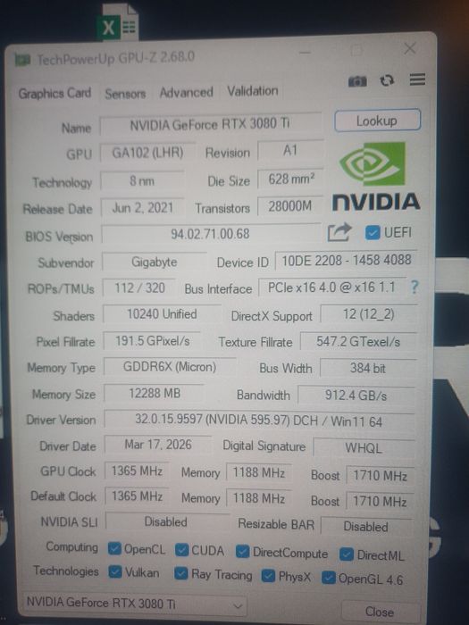 Видеокарта rtx 3080ti