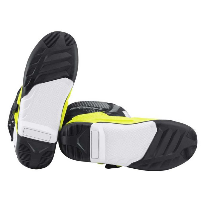 Cizme cross/atv Kenny Racing Track alb/negru/galben fluo marime 42