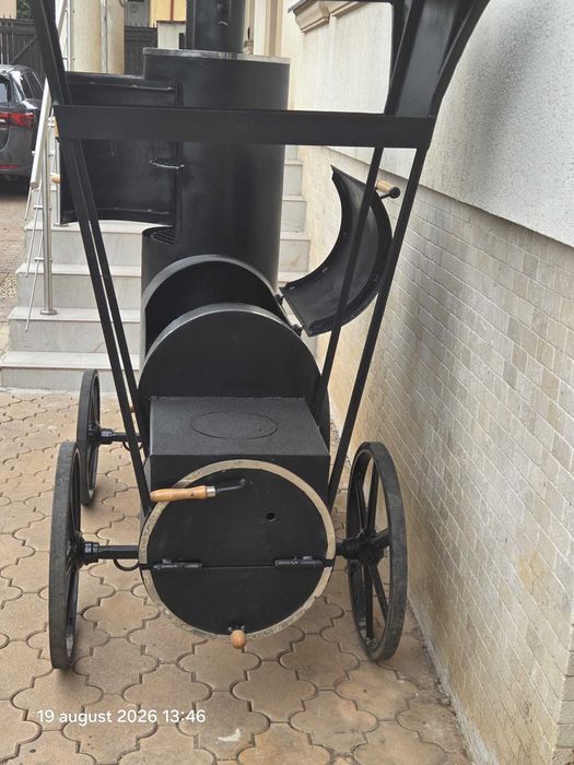 Afumătoare profesională artizanală – cald/rece, grill și plită