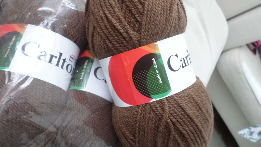 Прежда внос акрил кафяво