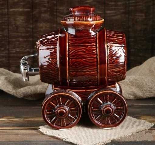 Керамично буре с кран тип диспенсър за вино 3Л