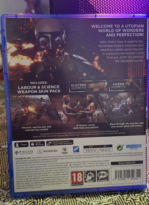 Продам диск Atomic Heart для PlayStation 5.