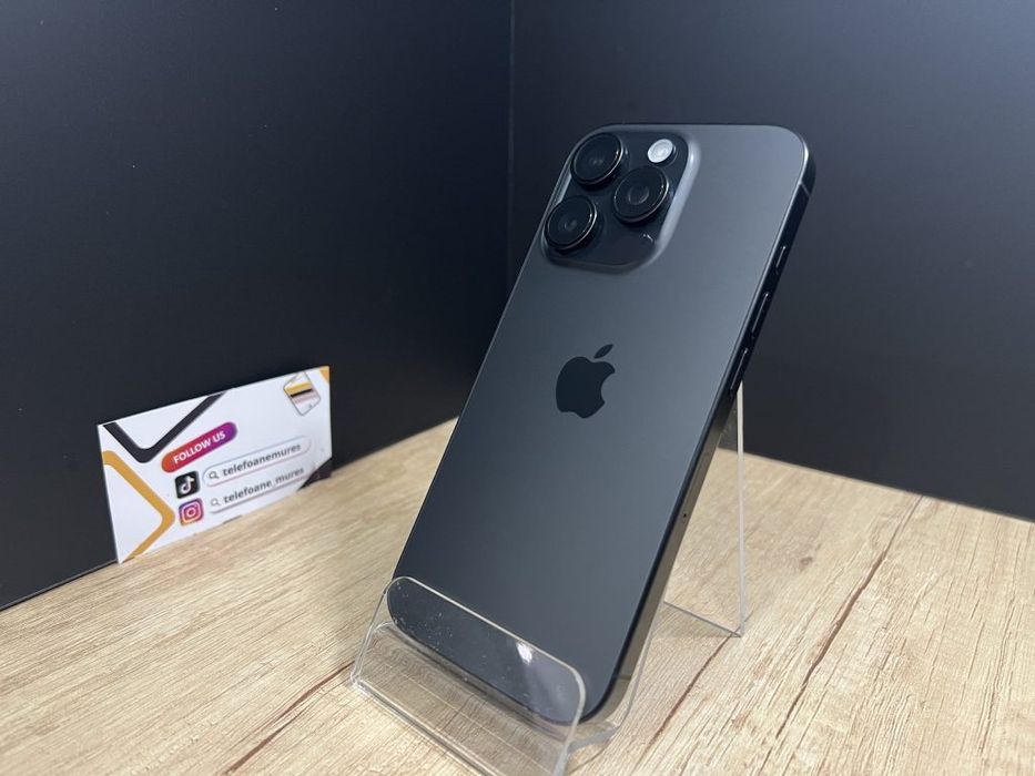 Iphone 16 Pro 128Gb Black Titanium Second-Hand Bun 3 ani garanție, Tel