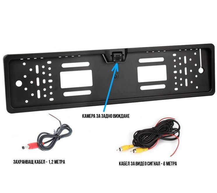Поставка за номер с камера за задно виждане