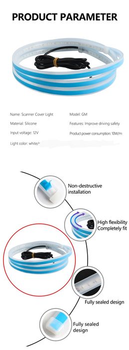 Универсални декоративни лед светлини за автомобили 12v